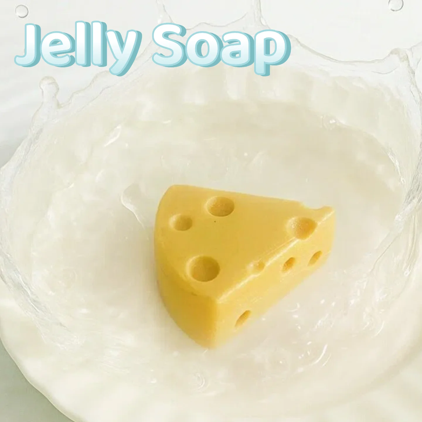 

Jelly Soap Cheese Shaped, Bouncy Shower Jelly, Novelty Bath Toy, Long-Lasting Fragrance, Gentle Skin Care Body Washing