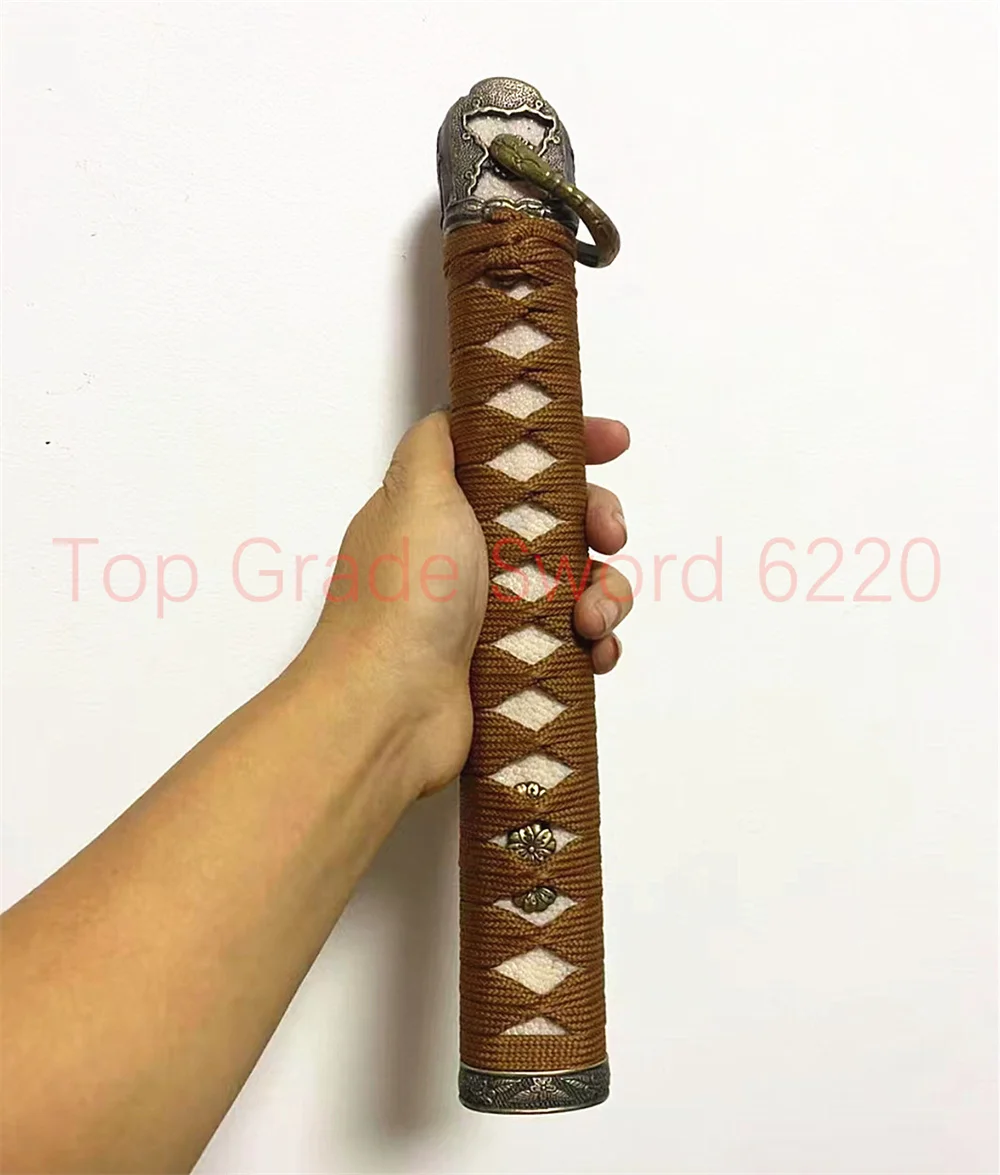 Very Exquisite Brown Tsuka Handle Real Rayskin Handle Tsuka For Japanese Samurai Sword Real Katana Tanto Fittings