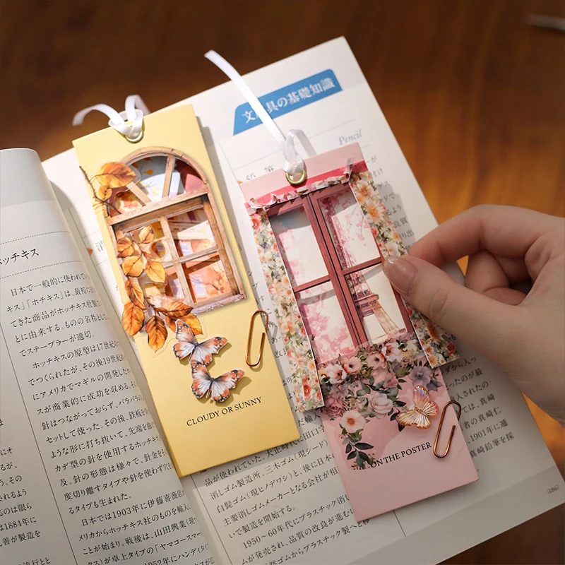 6 pacotes/lote cenário da cidade fora da janela série bonito adorável retro decorativo papel bloco de notas