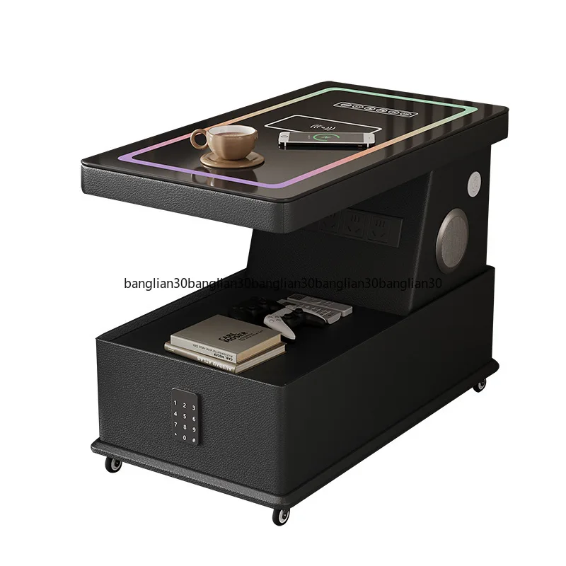 Movable Coffee Table Small Apartment Modern Simple Side Cabinet Light Luxury Living Room Italian Minimalist New Sofa Side Cart