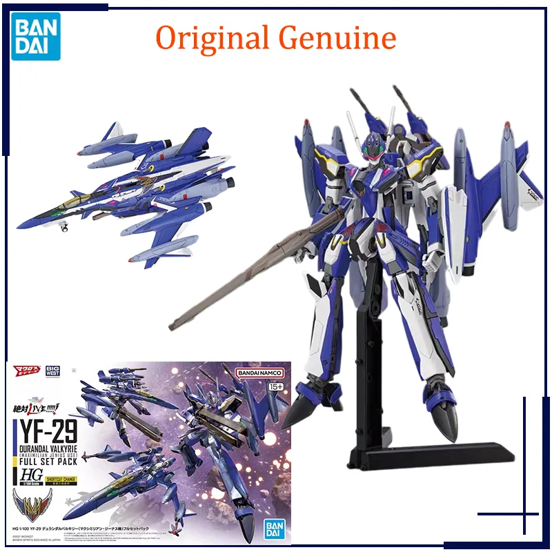 Original Genuine HG 1/100 YF-29 DURANDAL VALKYRIE (MAXINMILIAN) FULL SET PACK Bandai Anime Model Toys Action Figure Gifts