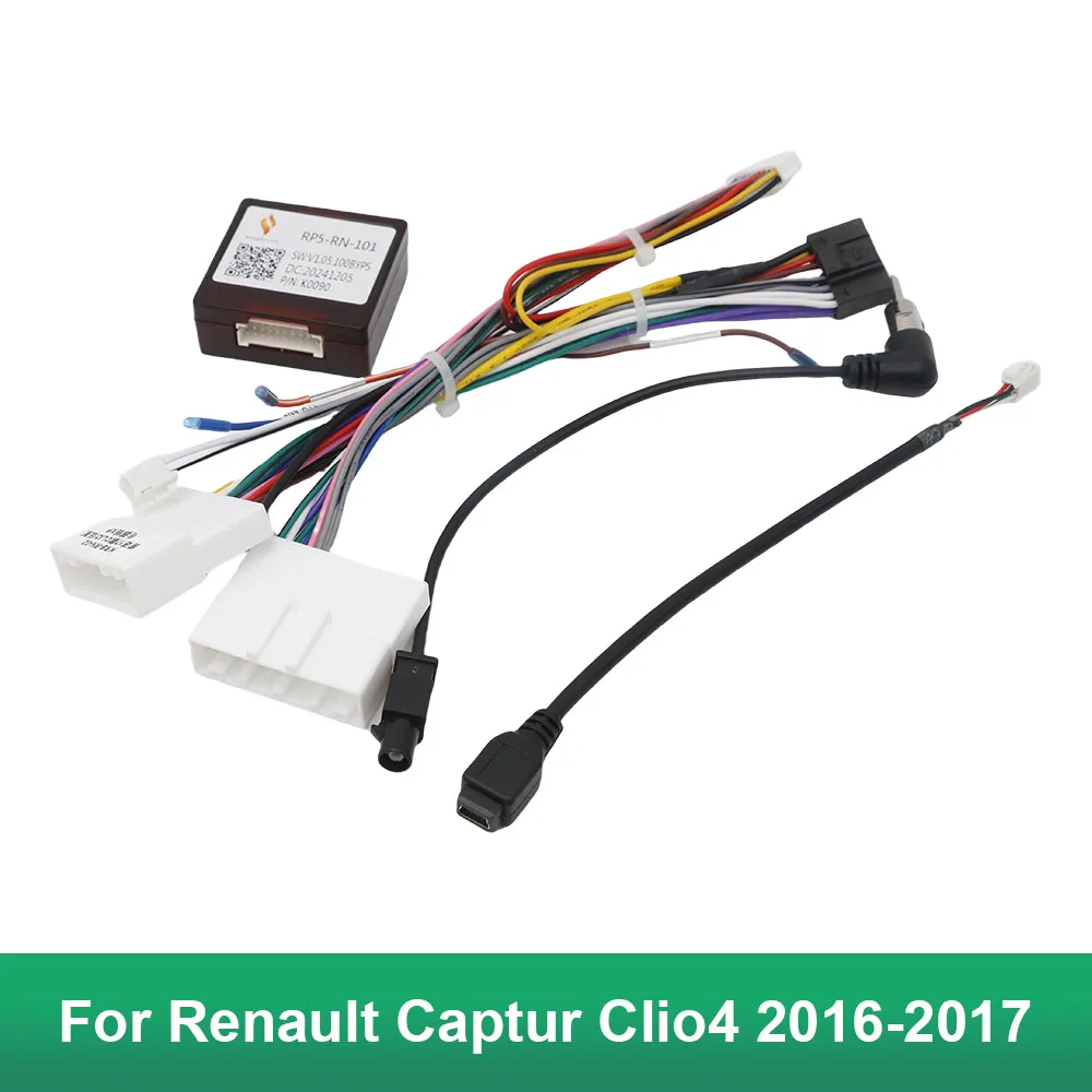 Canbus Box Adaptor For Renault Captur Clio4 2016-2017 Low Version Car Radio Wiring Harness Cable Android Car Radio Multimedia