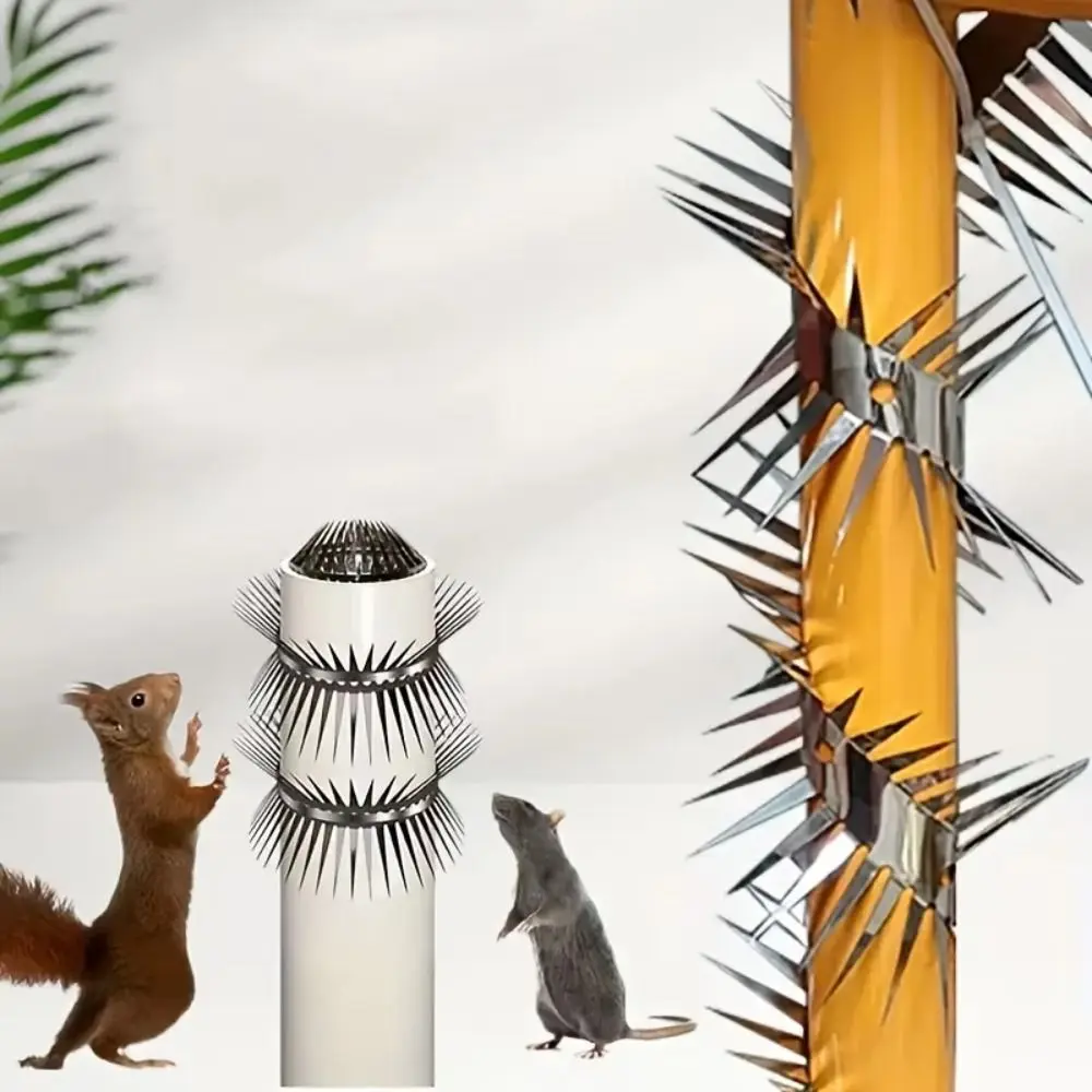 

0.5/1m Stainless Steel Bird Spikes Flexible Entangle Design Anti Pigeon Spikes Rust-proof Anti-bite Squirrel Deterrent Fence