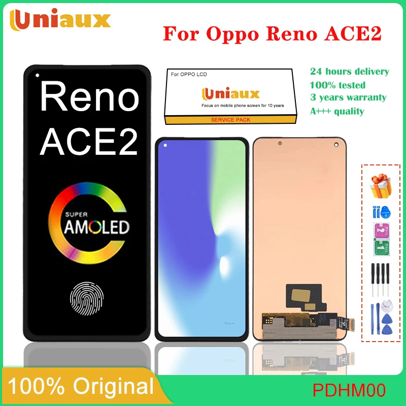 

6.55'' AMOLED For OPPO Reno Ace 2 Mobile Phone LCD Screen Display assembly Touch Screen LCD Panel Replacement