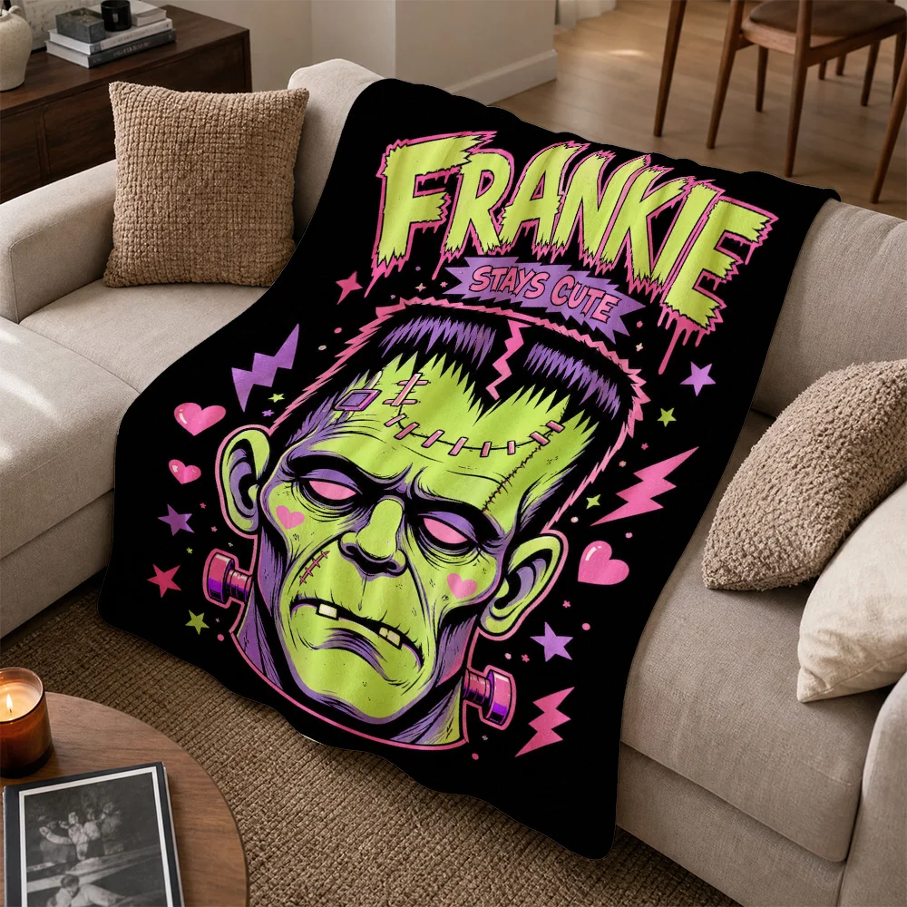 Funny Pop Culture Comic Throw Blanket for Sofa Couch Decoration Cozy Gift for Friends Anniversary Keepsake