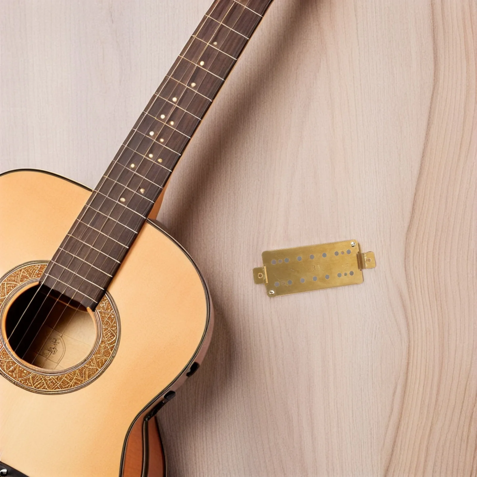 

2Pcs 7-String Guitar Brass Pickup Baseplate Neck Bridge Humbucker Accessories Quick Assembly Broad Tonal Range