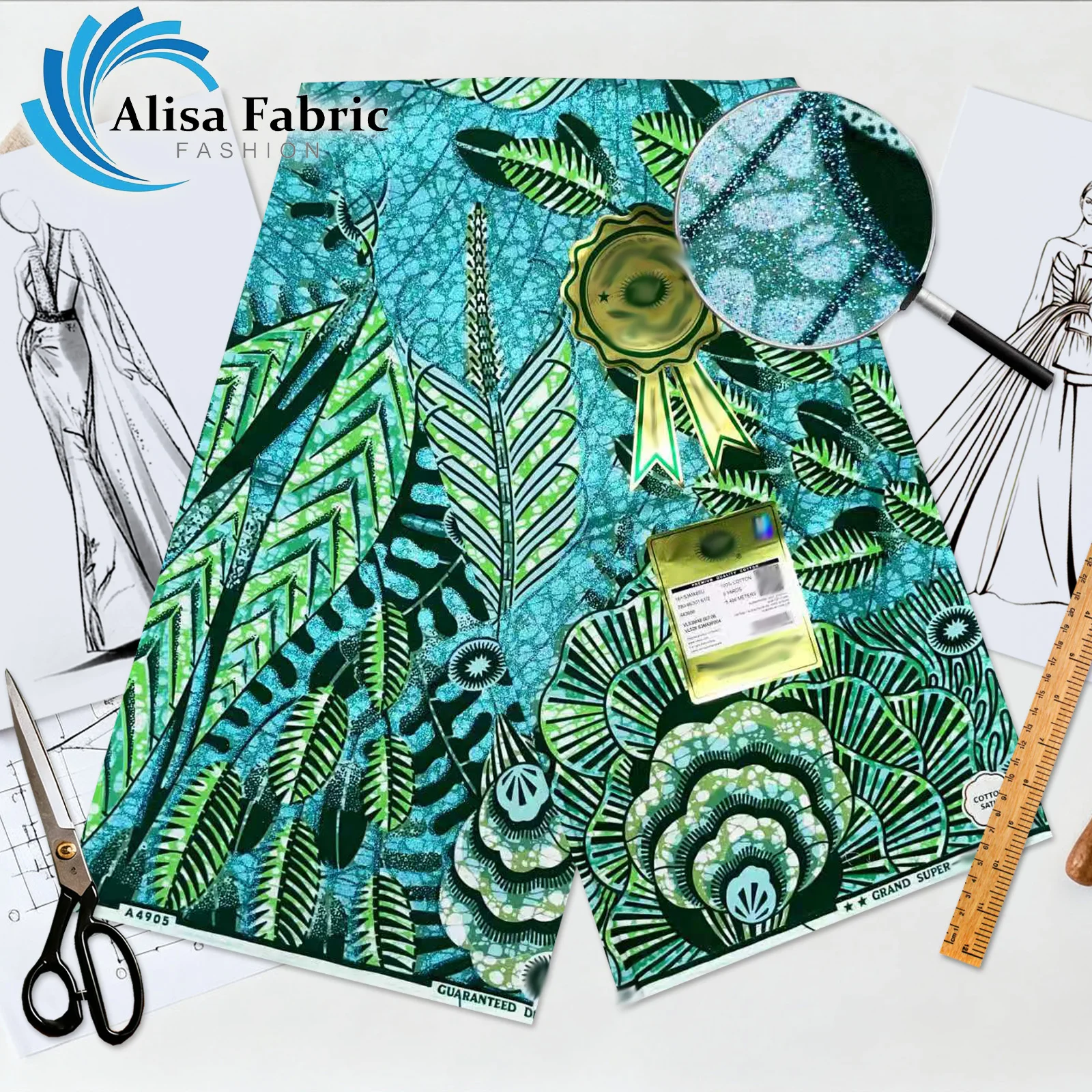 

Grand super african real cotton fabric 2025 high quality ankara fabric 6 yards veritable wax for evening dresses