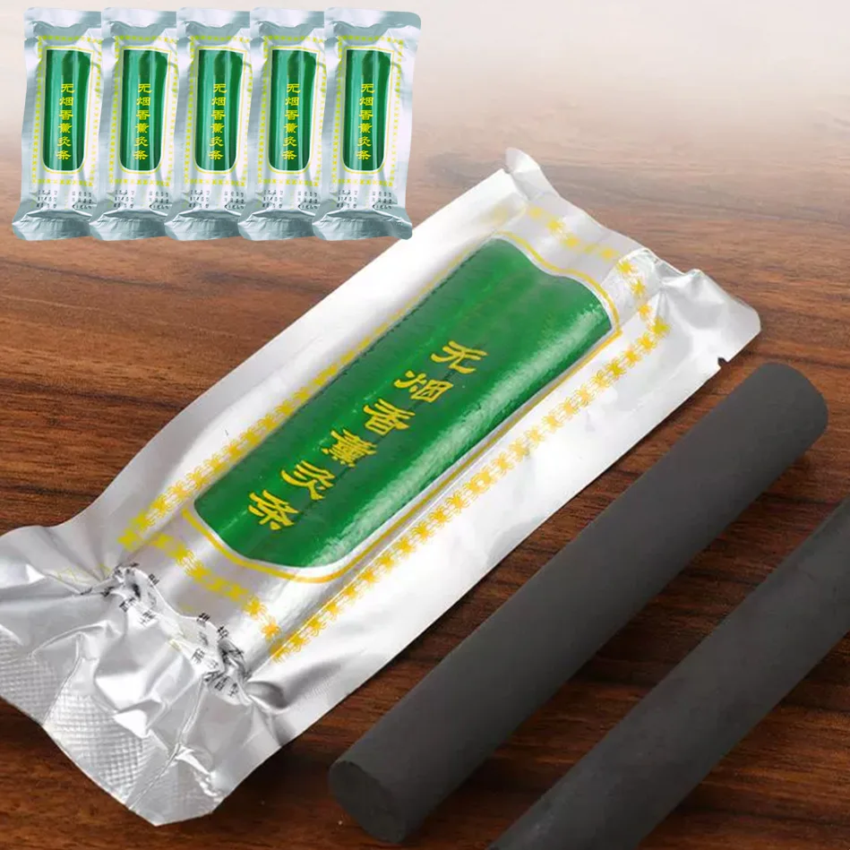 10pcs/5Bags Smokeless Mugwort Rolls Sealed Package Moxibustion Stick Chinese Medicines Moxa Therapy Acupunture Massage 1.8*13cm