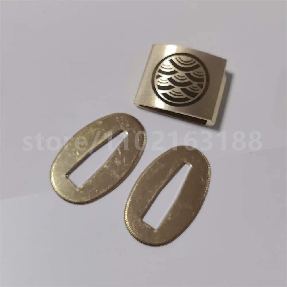 Детали японского меча, медь, латунь, резьба, узоры, Хабаки, Сеппа для Японии, самурай, катана, фитинги для меча, аксессуар