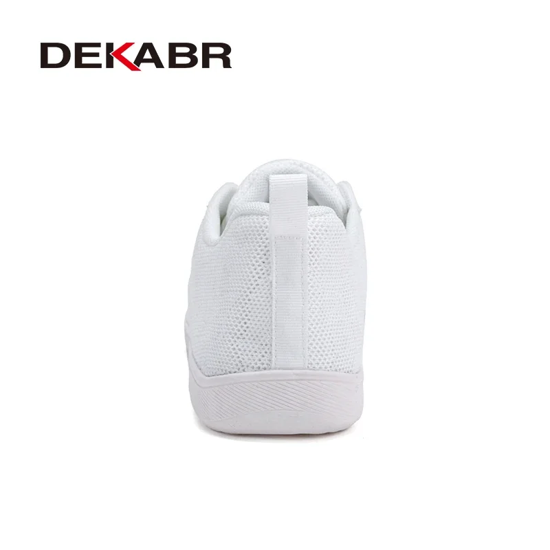 DEKABR Men Wide Barefoot Shoes White Pink Lightweight Breathable Soft Minimalist Casual Men\'s Sneakers Large Size