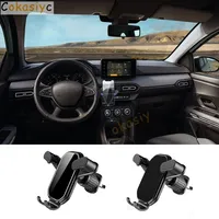 Universal Gravity Car Cell Phone Holder For Dacia Duster Logan Mcv 2 Sandero Stepway GPS Stand Air Vent Clip Mount Accessories