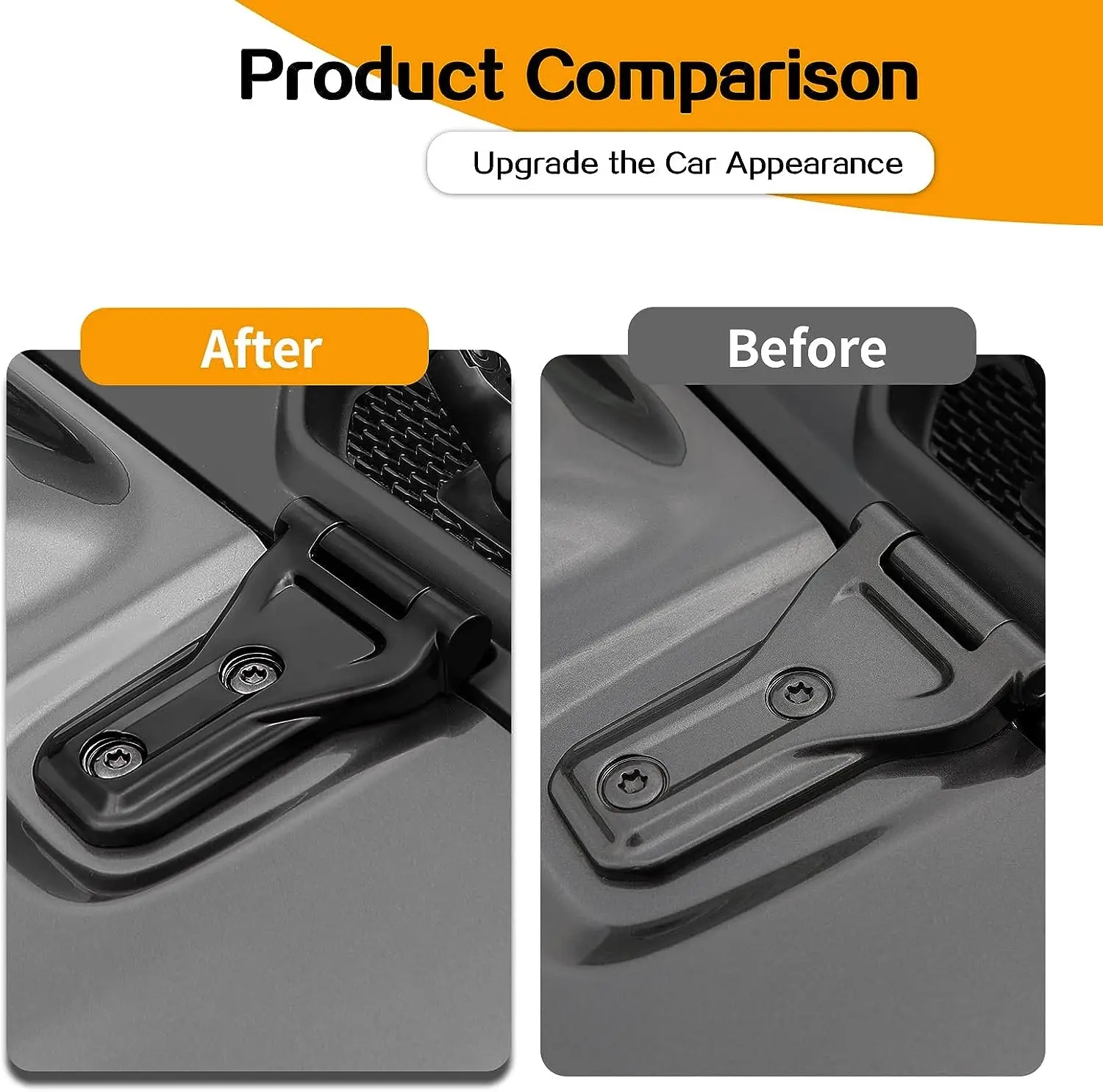 Engine Hood Hinge Cover Exterior Decoration Accessories For Jeep Wrangler JL JLU & Gladiator JT 2018-2023