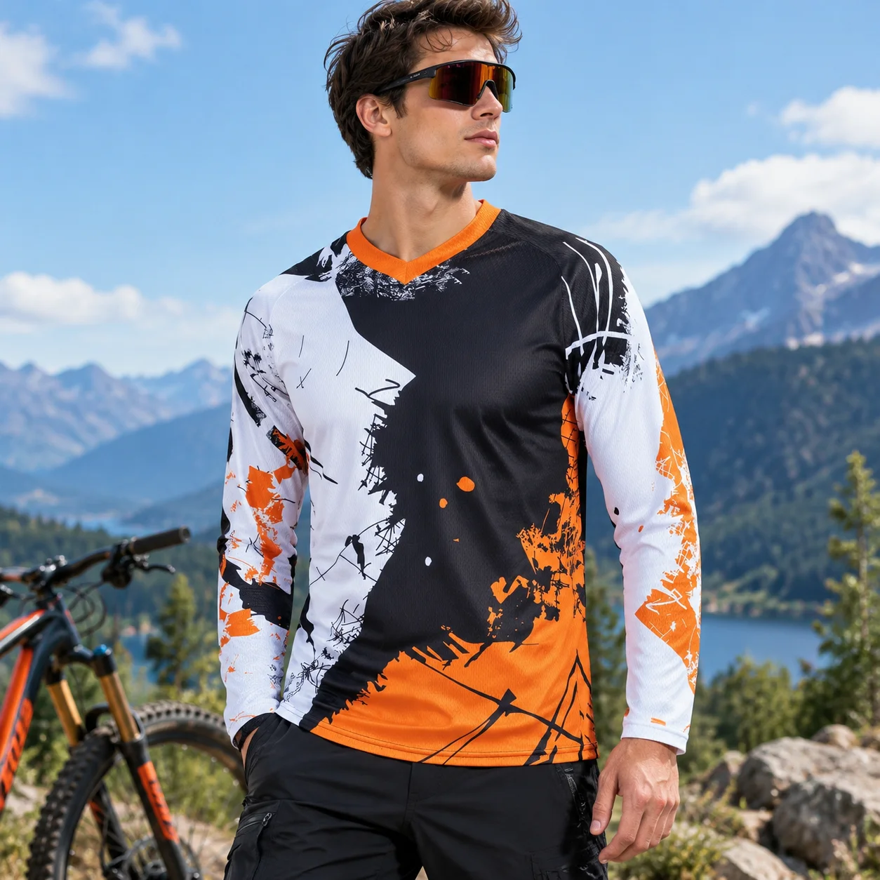 Motocross Jersey Youth Dirt Bike Jersey Kids Bmx Shirt Off Road Mtb Jersey Boys Motocycle Shirt Enduro DH MX Jersey Cycling Tops