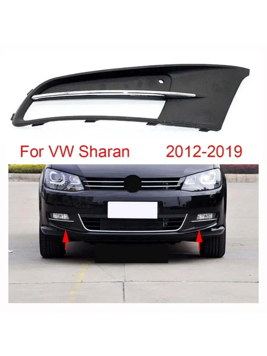 

Front Left Right Bumper Fog Light Lamp Chrome Grill for VW Sharan 2012 2013 2014 2015 2016 2017 2018 2019 7N0853665 7N0853666