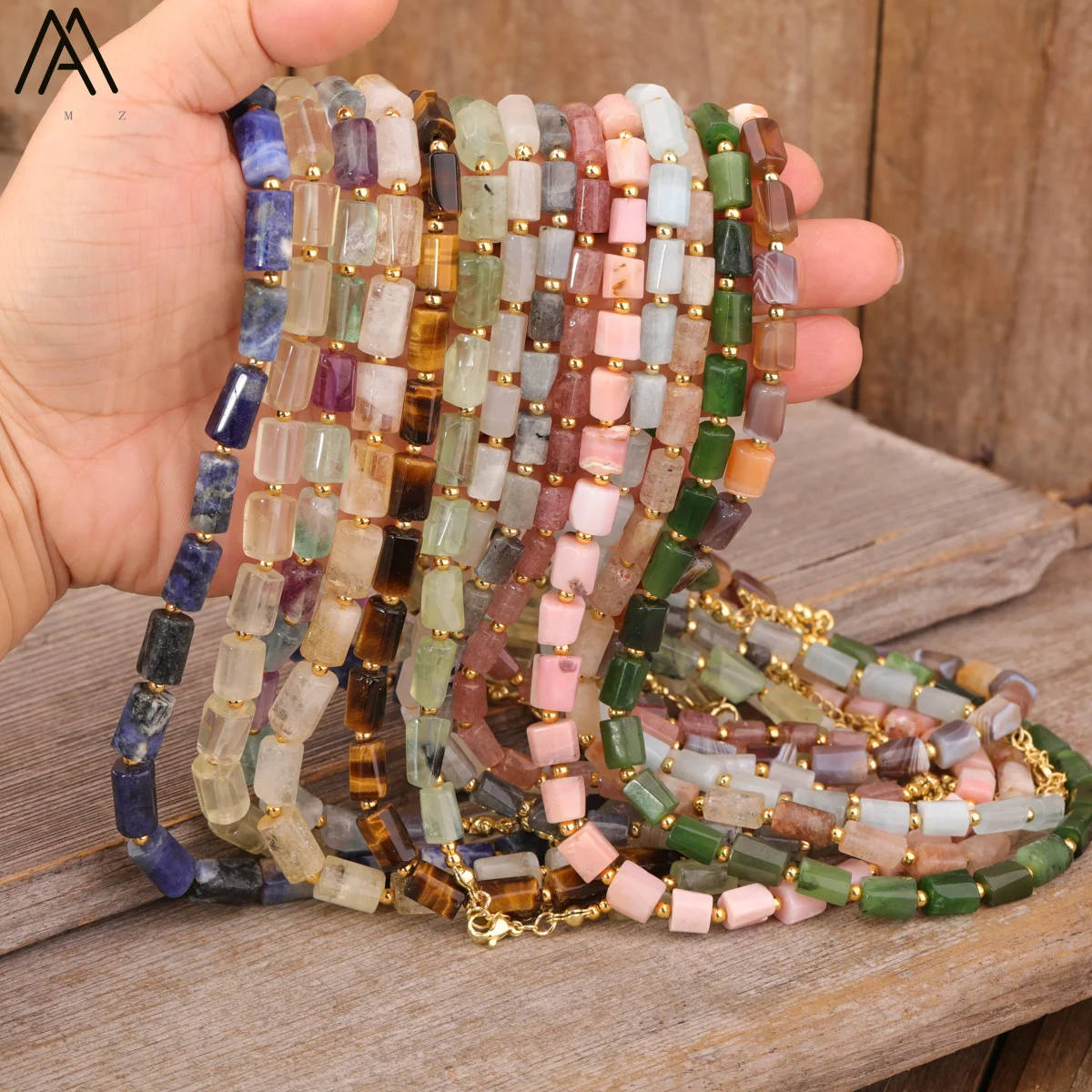

Exquisite Natural Stones Lariat Chokers Necklace Women Citrine Beaded Simple Necklace Teengirl Birthday OL Jewelry Gifts Bijoux