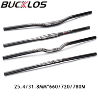 BUCKLOS 25.4/31.8MM Bicycle Handlebar 660/720/780MM Mountain Bike Handlebar Aluminum Alloy MTB Handle Bar Bike Swallow Bar