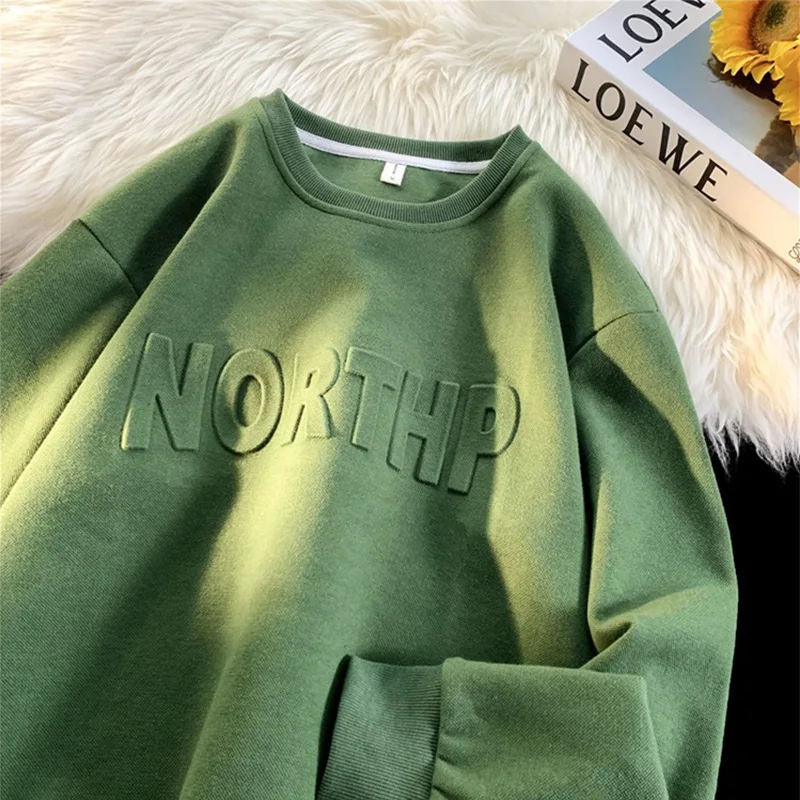 

Мужская осенняя толстовка с круглым вырезом и принтом авокадо, новая, плотная, с длинными рукавами, свободного кроя, повседневная, модная, с капюшоном