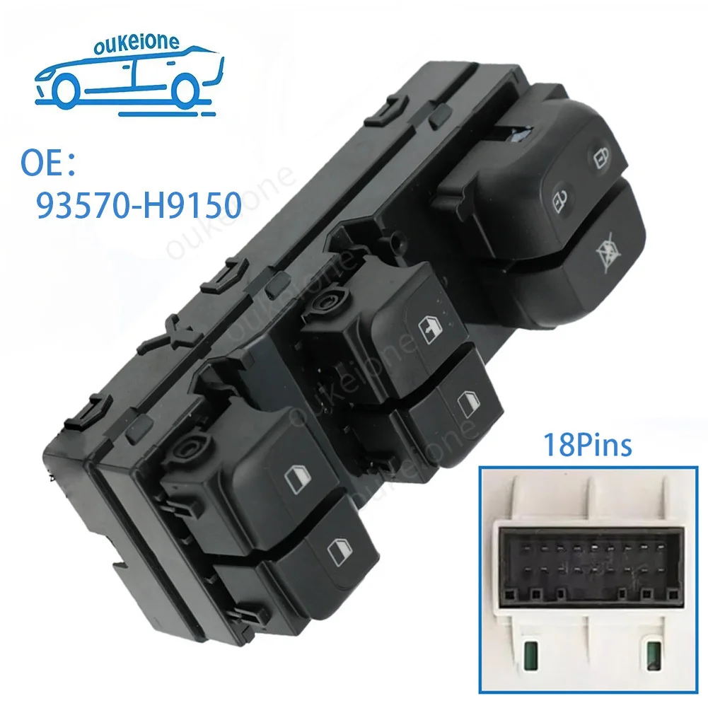 93570-H9150 Front Left Side Electric Power Master Window Switch Lifter Control Button for 2018 2019 2020 Kia Rio Car Accessories