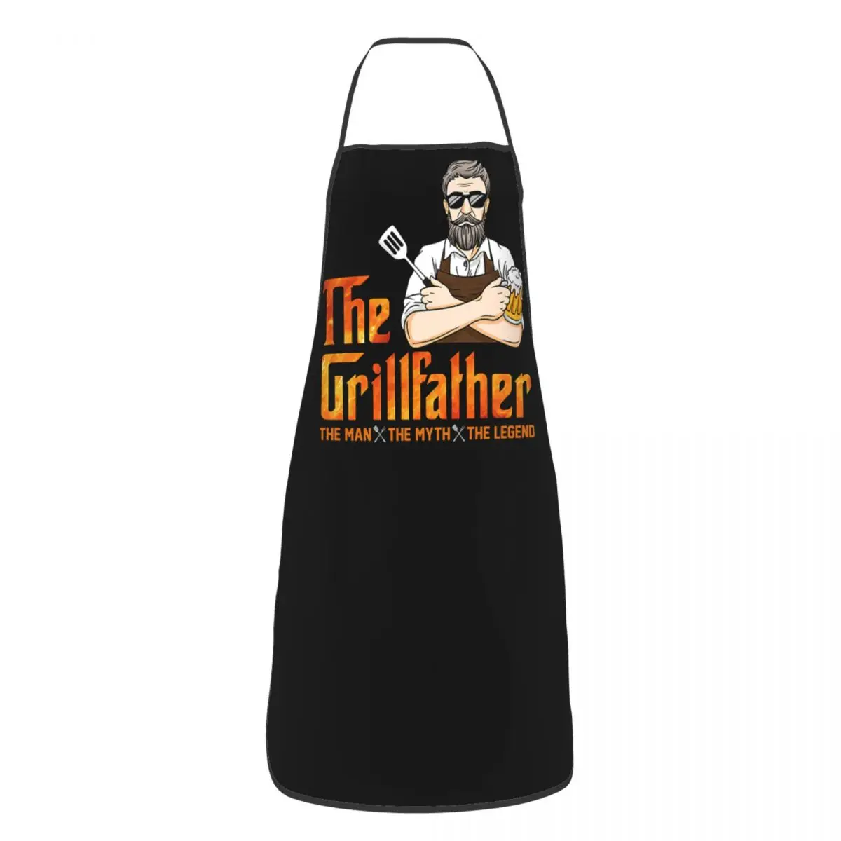 The Grillfather Funny Aprons Men Women Fathers Day Gift Adult Unisex Kitchen Chef Bib Tablier Cuisine Cooking Baking Gardening