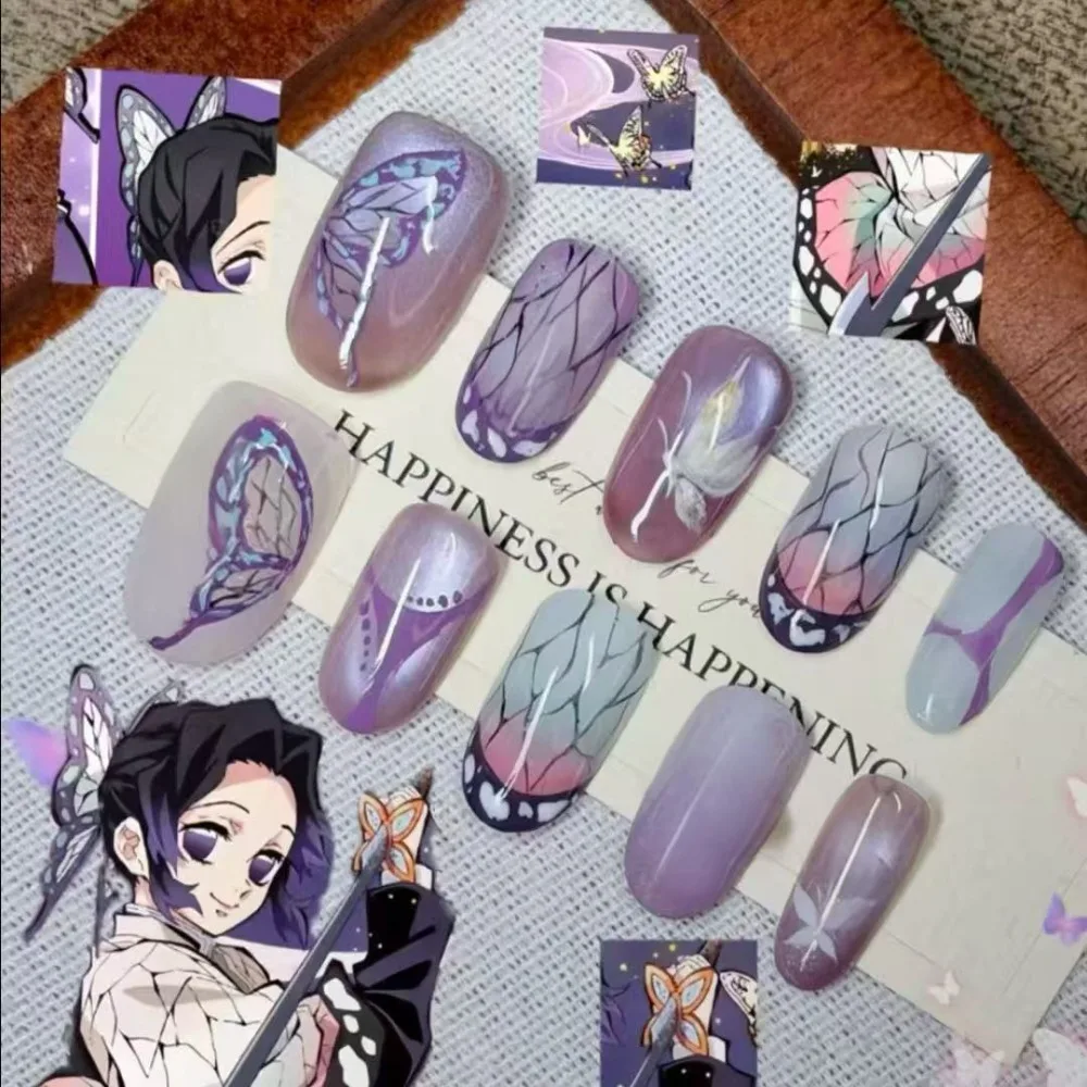 

【Butterfly Resilience】Demon Slayer - Bug Breath Student Wear - Short Sleeve Anime-style Cute Nail Art 2026