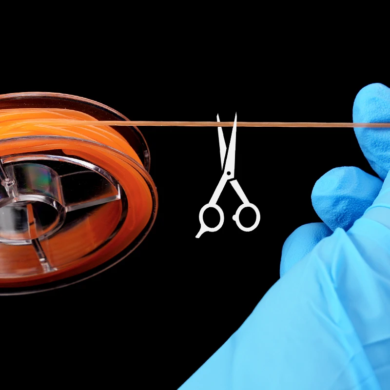 1 صندوق الأسنان المطاط حاجز إسفين خط 2 ألوان السد استقرار الحبل أداة طب الأسنان أسافين خط المشابك ورقة #1