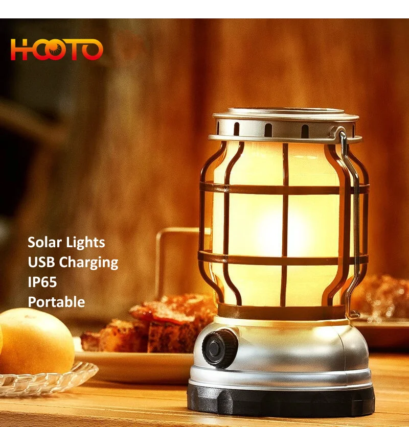 

HOOTO New camping lamp solar outdoor tent lamp lighting camp lamp hanging type long endurance camping horse lamp