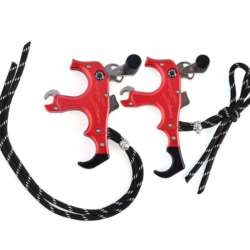 3/4 Finger Grip Caliper Release Aid Aluminum Alloy Release For Compound Bow Hunting Caliper Release Aid