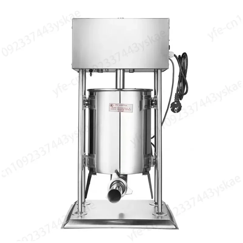 110V 220V Automatic Electric Sausage Making Machine 15L Stainless Steel Sausage Filling Stuffer With 5 Size Sausage Funnels