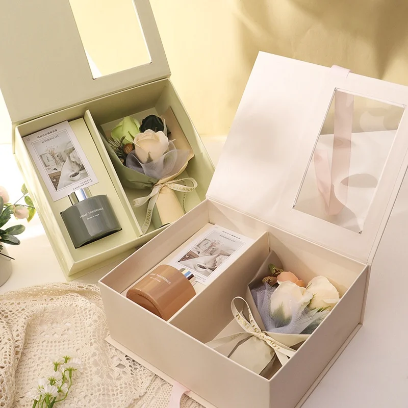 

2024 eternal flower aromatherapy gift box birthday on gift box Women's Day wedding bridesmaid gifts for guests party favors