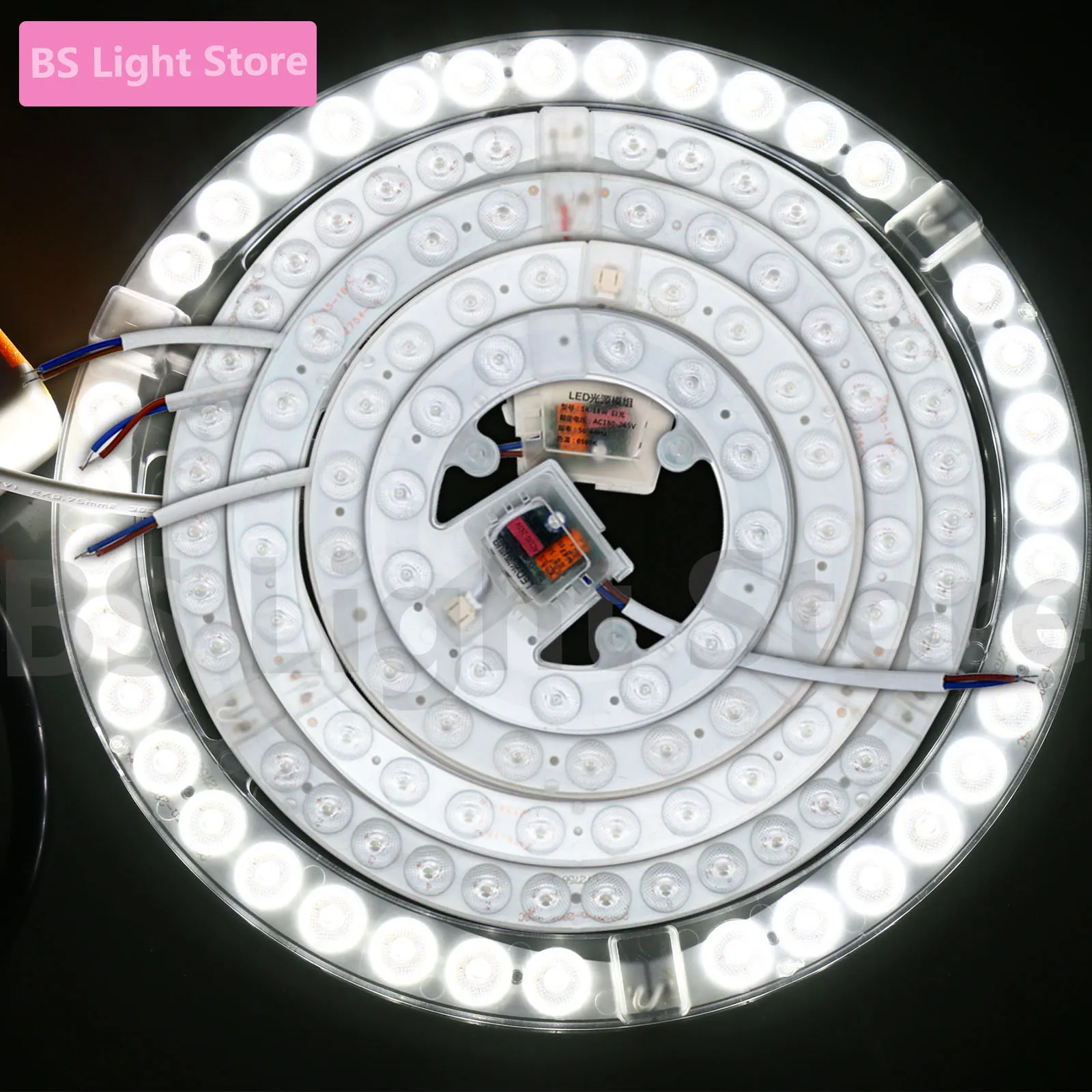 AC220V LED Panel Ceiling Light Replacement LED Module 12W 18W 24W 36W Round LED Retrofit Light Board Kit For Ceiling Fan Lights