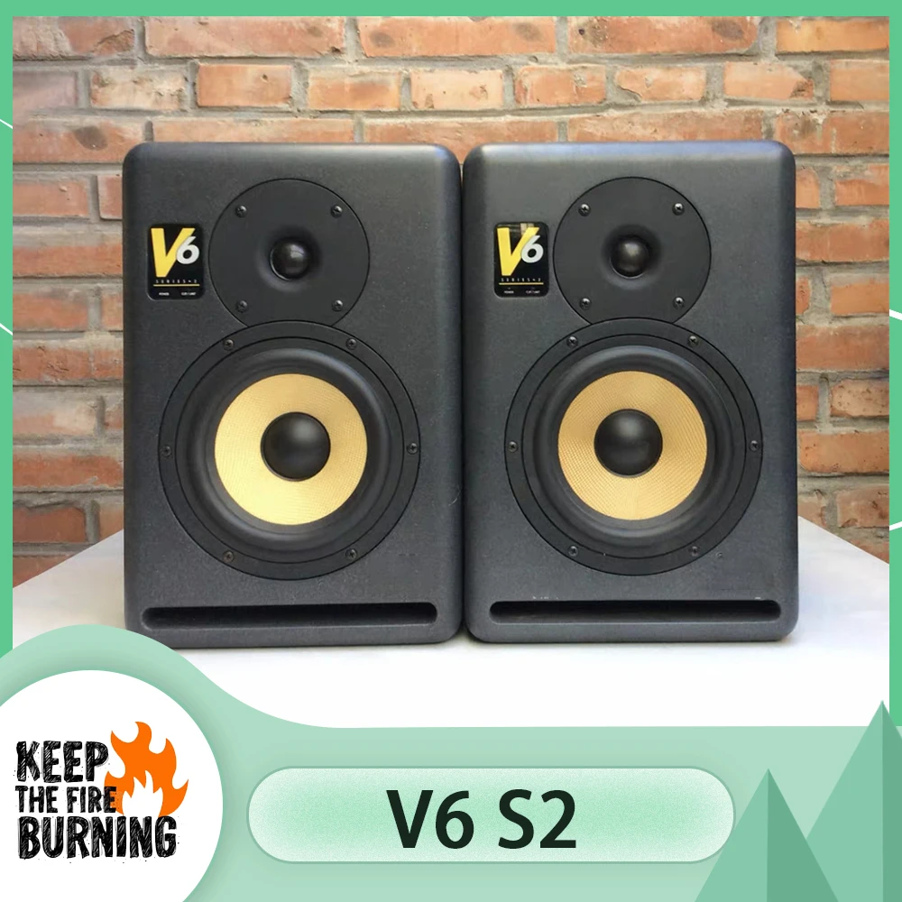 A Pair For KRK V6 S2 Active Monitoring Speaker 6.5 Inch Power Supply Studio