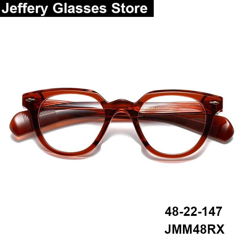 

Fashion Oval Acetate Glasses Frame JMM48RX Men Women Vintage Eyeglasses Brand Design Handmade Spectacle Eyewear Korea Style