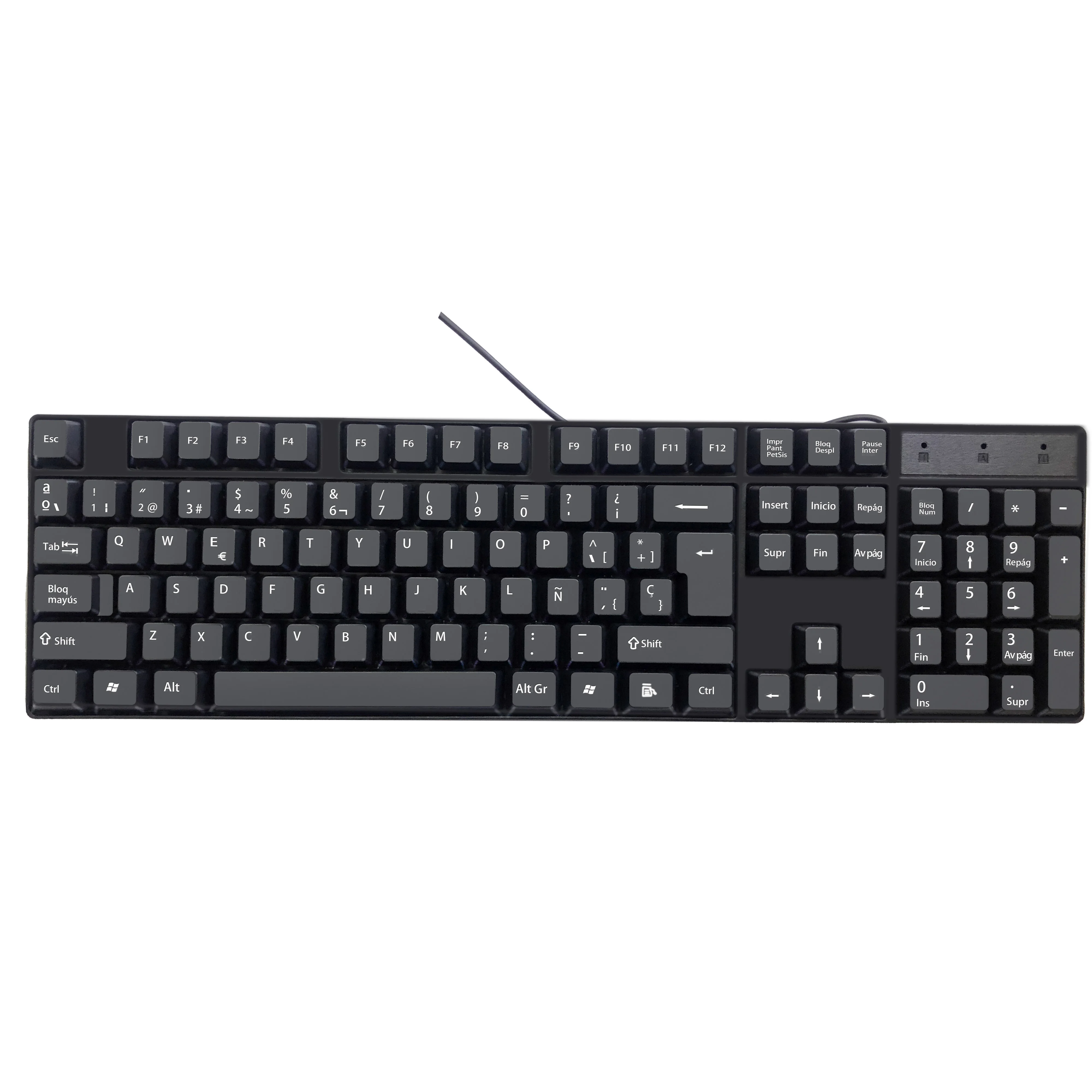 Spanish K1800 Silent Wired Office Keyboard Mini Language Version Quiet Typing Computer Keyboard for Office Use