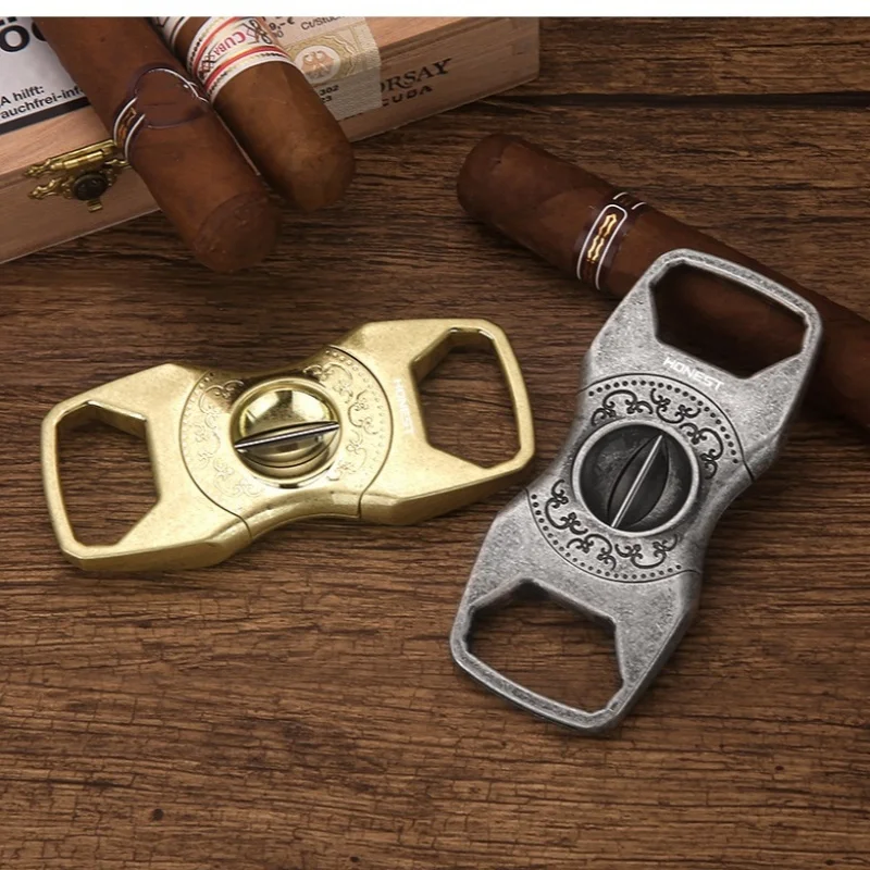 

Retro Cigar Cutter Creative Design V-Shaped Cigar Knife Sharp Cigarette Accessories Gifts