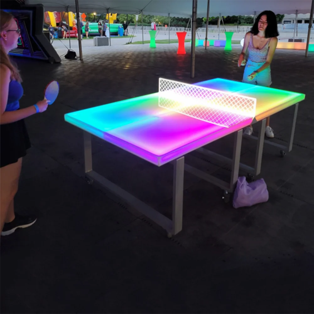 

Дистанционный Rgb меняющий цвет стол для настольного тенниса с подсветкой, коктейльный журнальный столик, светодиодный светящийся прилавок для ночного клуба