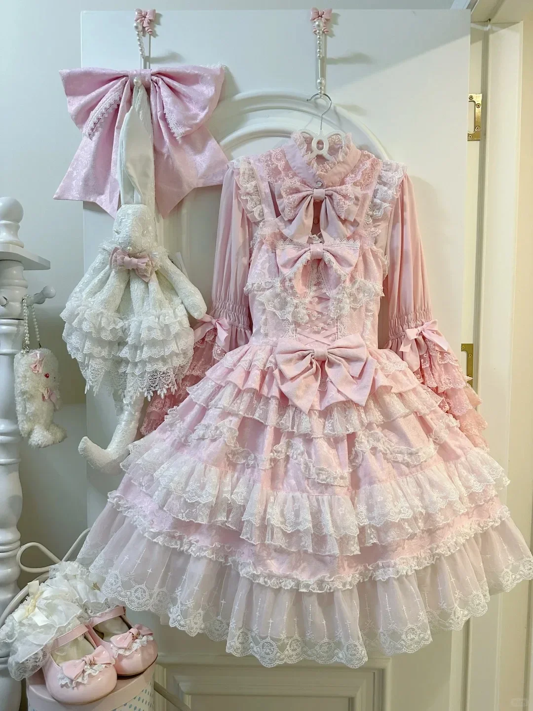 IUM JKS Skirt Y2K Japanese Lolita Strap Dress Kawaii Sleeveless Lace Cosplay Outfit Girl Retro Elegant Daily Party Dress 2026 Su view 5