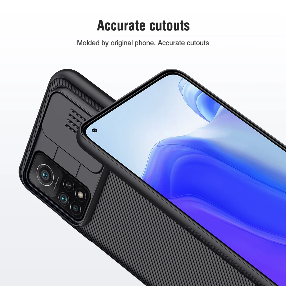 Dla Xiaomi 11 Lite NE/Mi 10 Pro/10T/Poco X3 NFC/X3 Pro/Civi 1S Nillkin CamShield Case etui na telefon etui ochronne PC tylna obudowa
