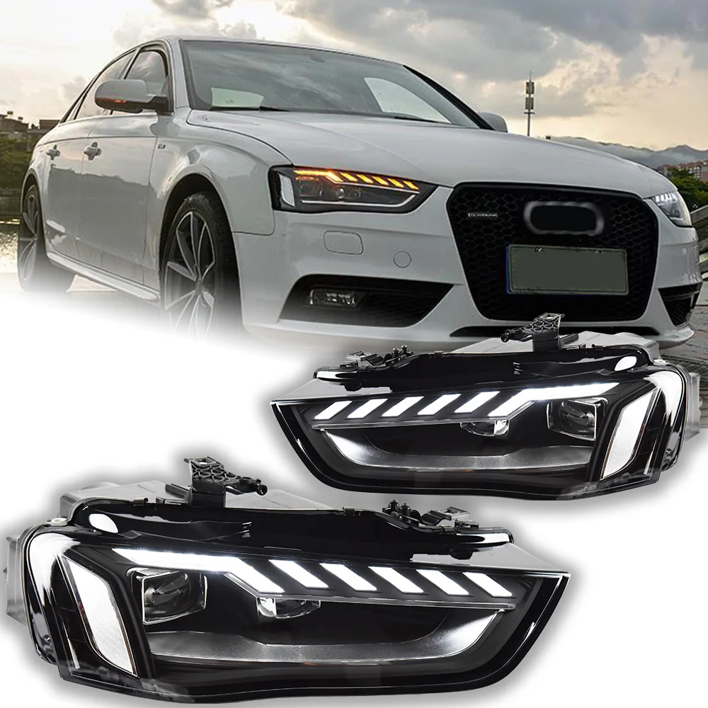 AKD Car Styling Head Lamp for Audi A4 Headlights 2013-2016 A4 B8 LED Headlight Projector Lens DRL Signal Automotive Accessories