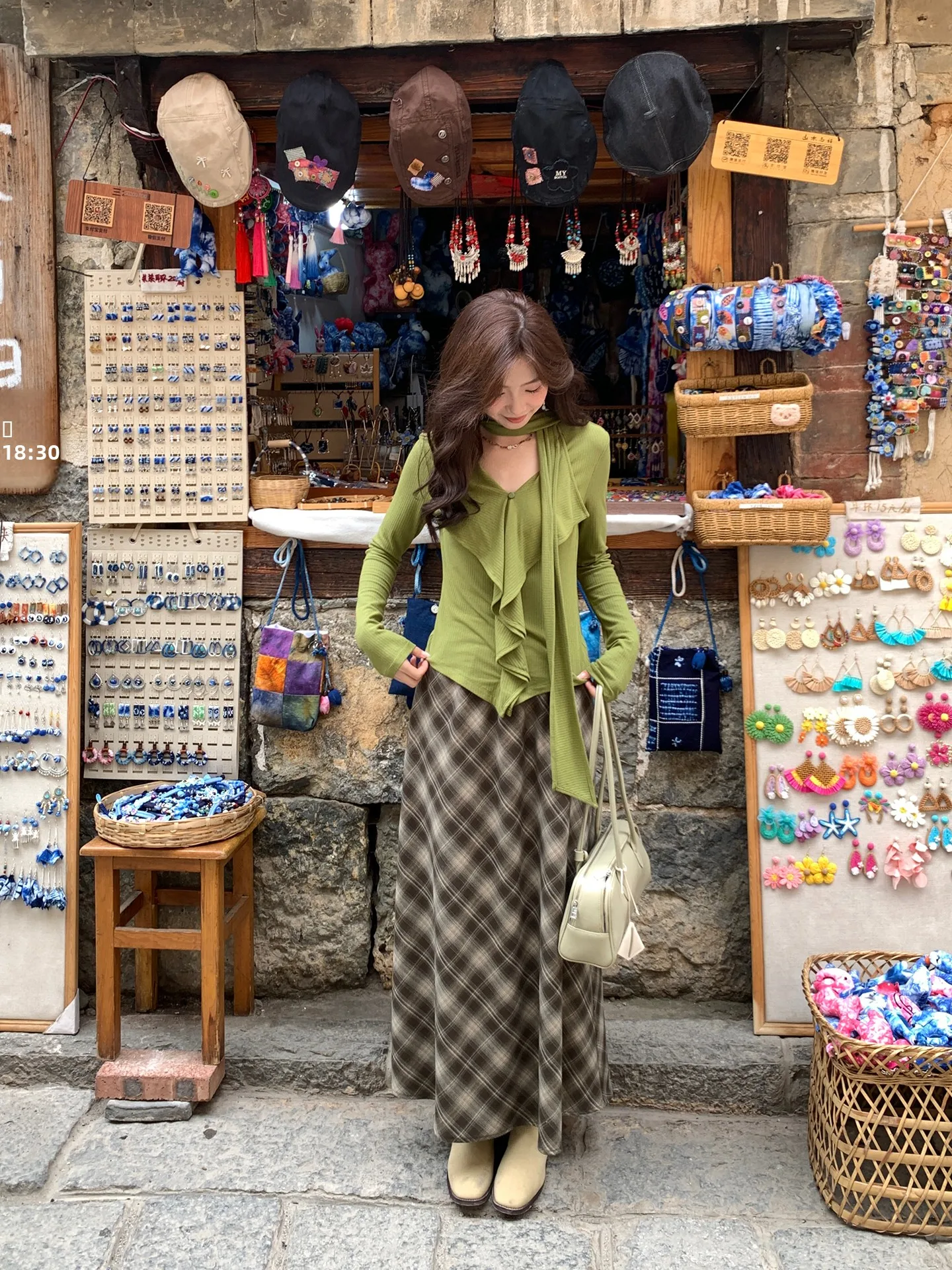 

Корейская юбка в клетку в стиле ретро Even-wen: нежная, элегантная, для осеннего сезона, для города и офиса