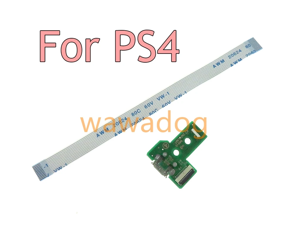 1pc/set For PS4 Controller Charging Socket Port Circuit Board JDS 001 011 030 040 050 with 12 14 Pin Power Flex Cable