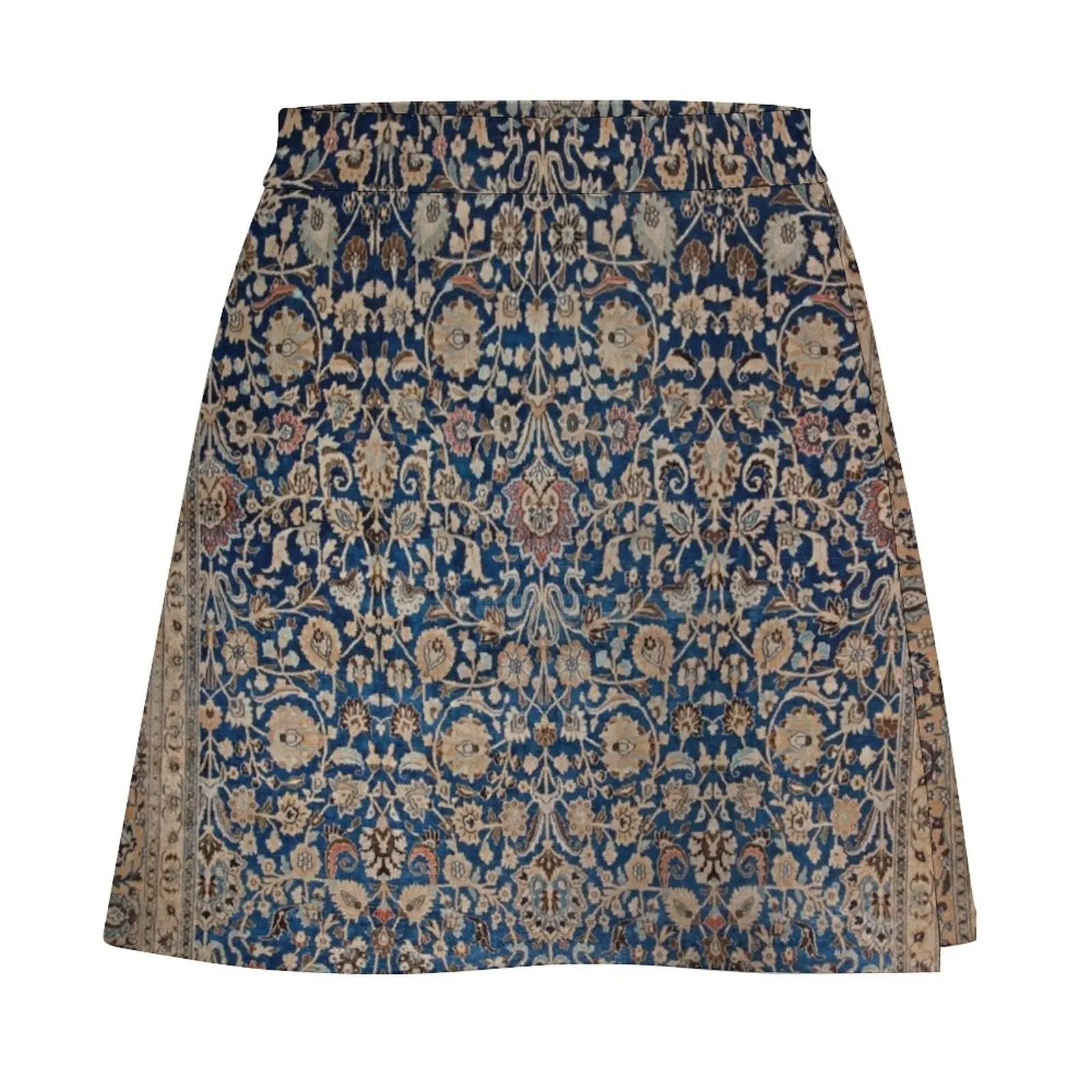 Antique Tabriz Persian Rug Print Mini Skirt School uniform Korean clothing School skirt Mini Skirt