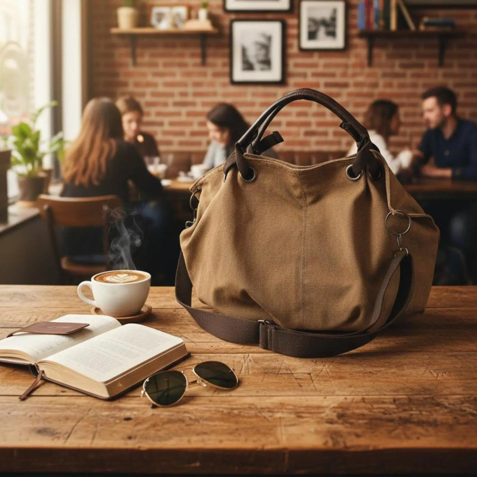 Canvas Carryall Vintage Workwear Oversized Crossbody Bag Stylish Women’s Shoulder Bag for Casual Office Use