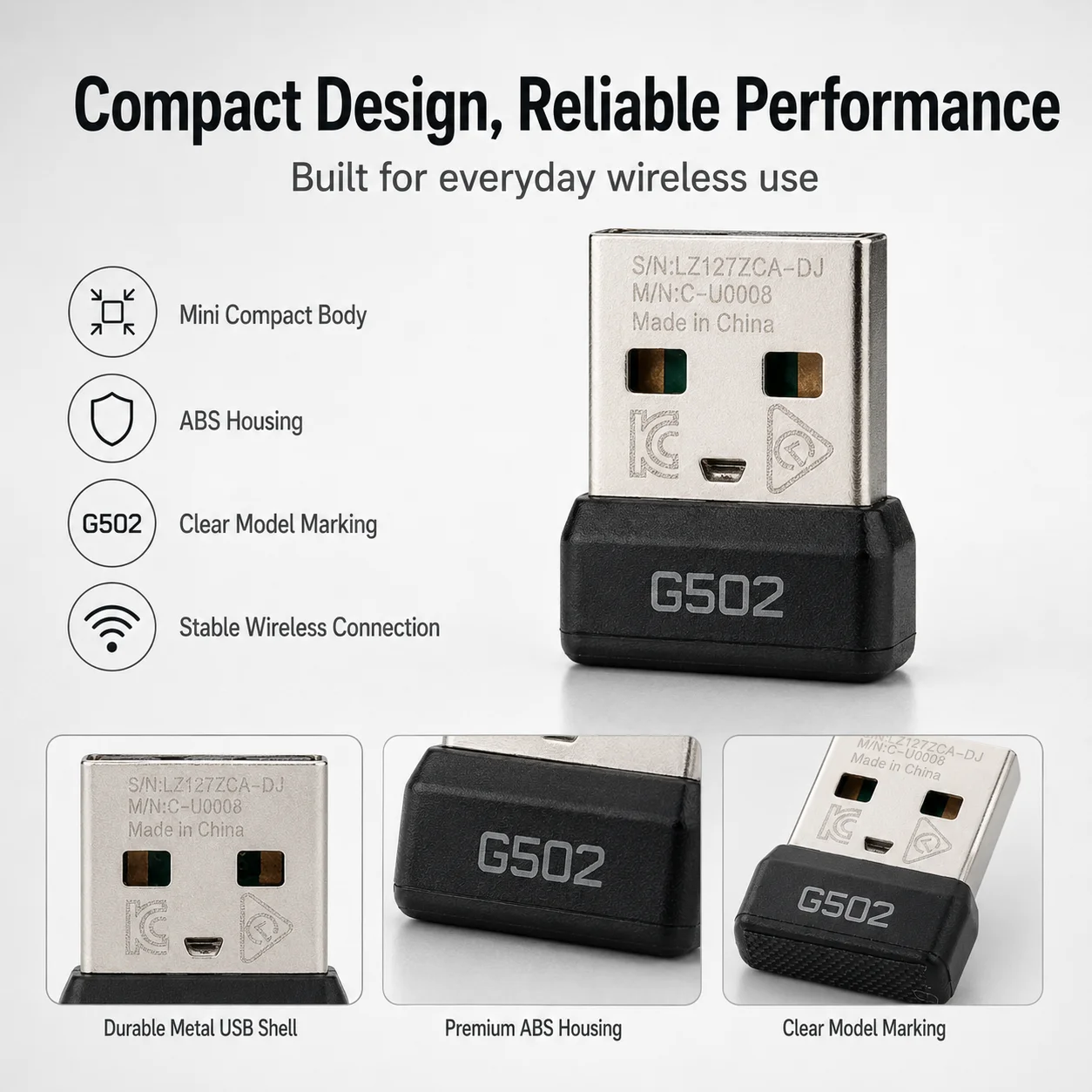 USB Wireless Mouse Receiver for Logitech G502 G603 G703 G903 Replacement Receiver Dongle Adapter Mouse USB Receiver