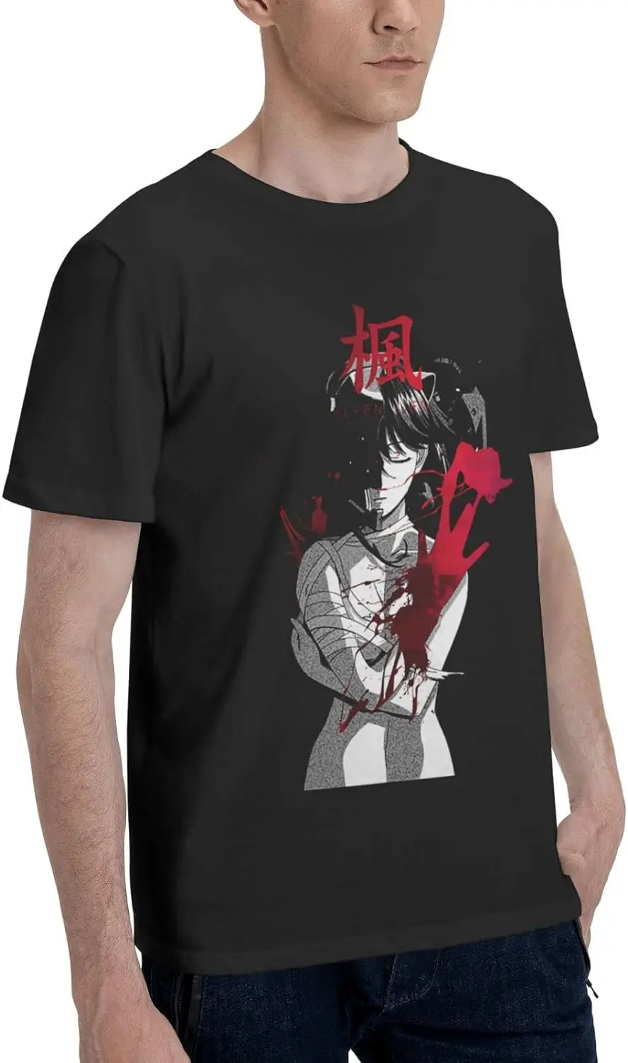 Anime Elfen Lied Boys T-Shirt Summer Casual Round Neckline Short Sleeve Tshirt