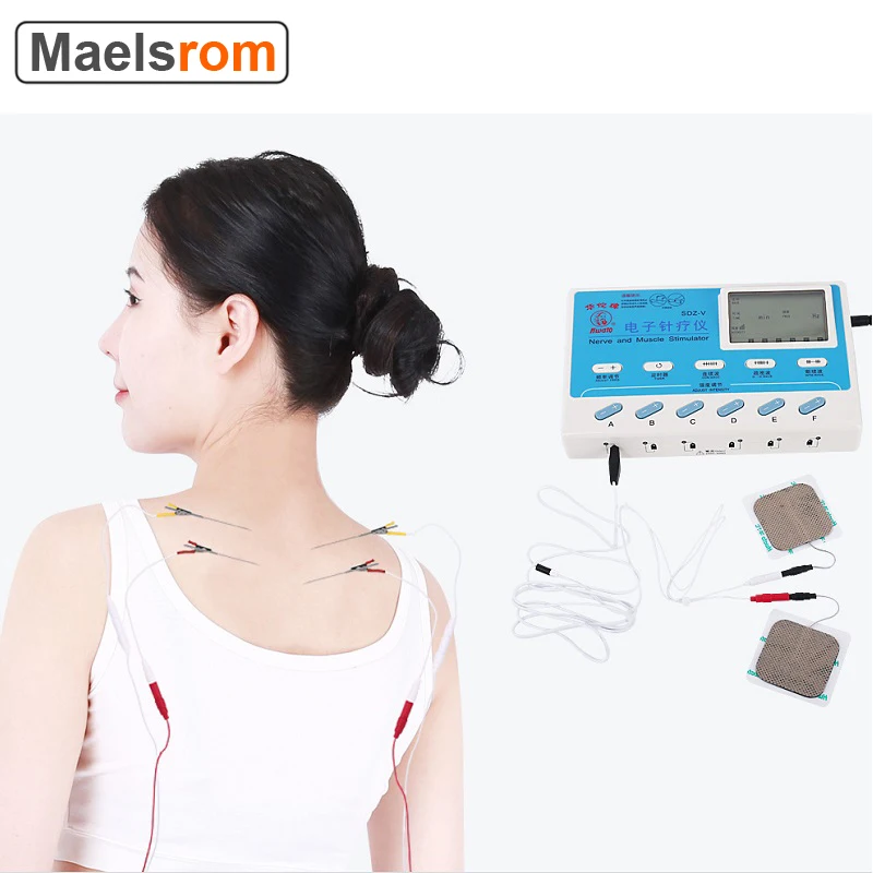 

Electroacupuncture Pulsed Electron Massager Electronic Physiotherapy Acupuncture Massager 6-way Nerve and Muscle Stiulator