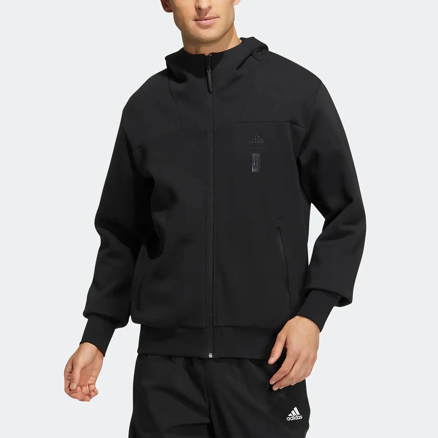 

Adidas genuine new season men's casual hooded sports jacket HN8978