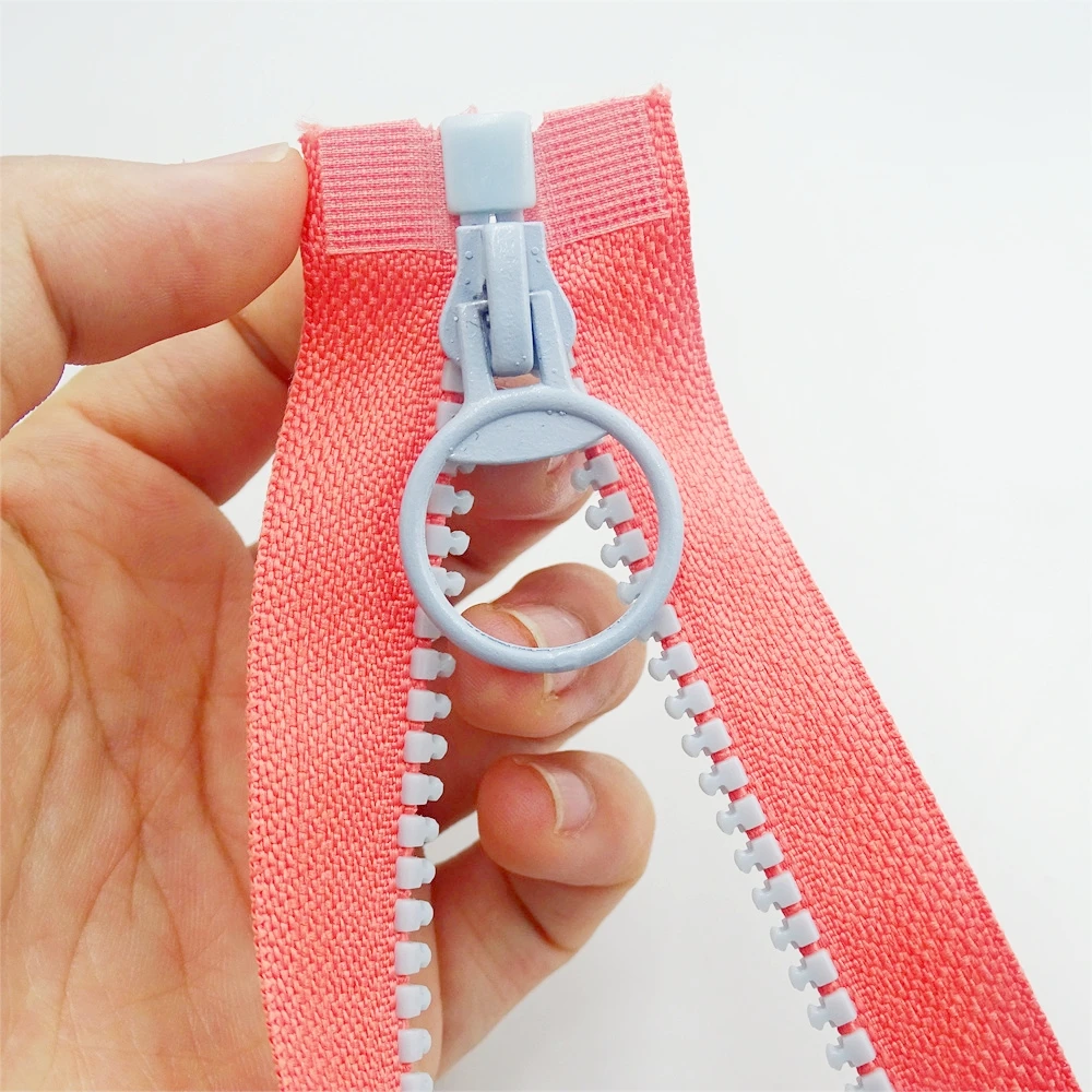 1PCS 30/40/50/60cm 5# Closed End Resin Zippers Pull Ring Zip Slider Head for Sewing Bags Wallet Purse Cloth Accessories Craft