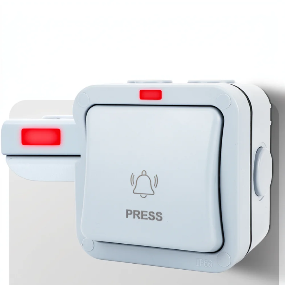 For Height MP14 Doorbell Button Outdoor Waterproof Switch Surface Mounted Weather Resistant Entry System Security Hardware