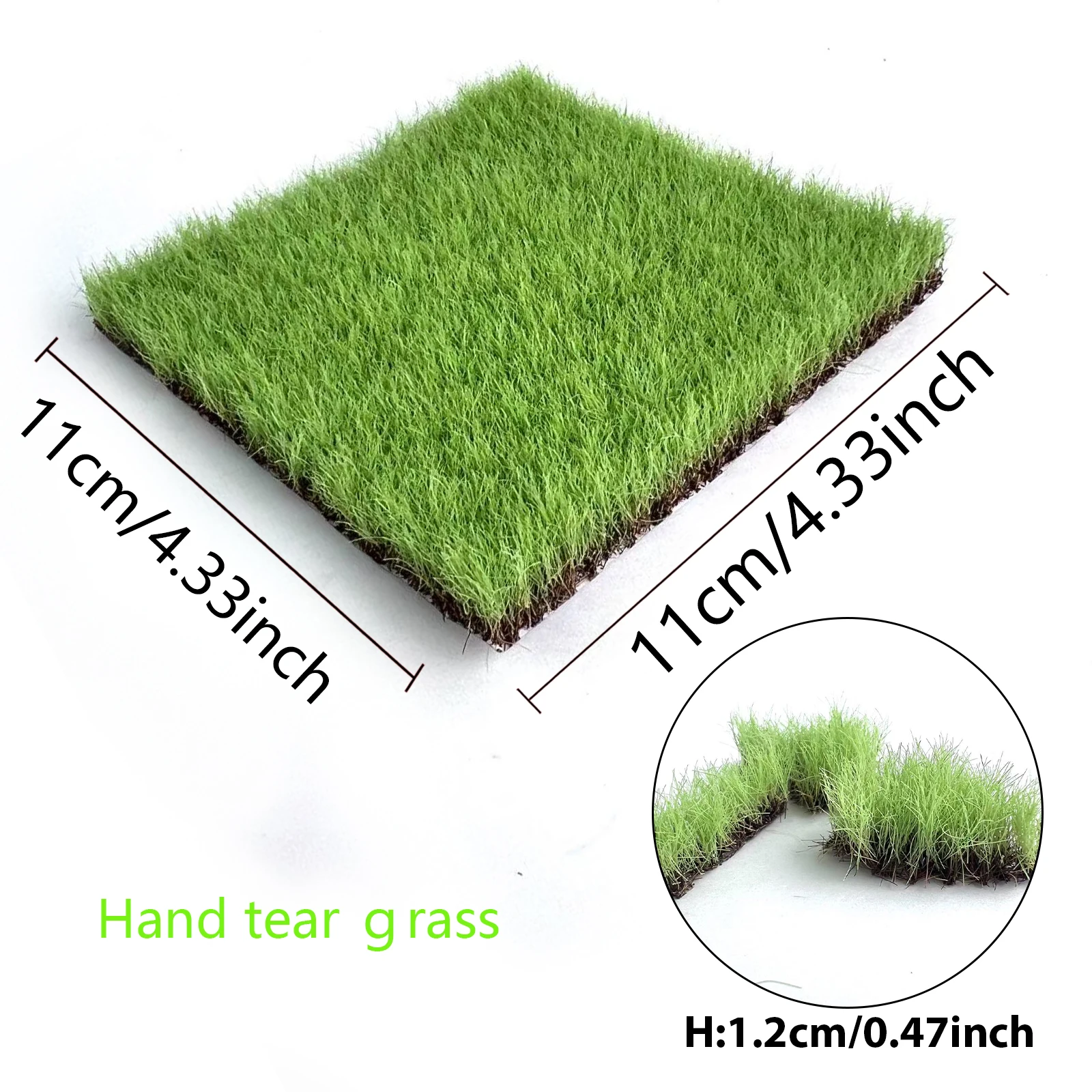 مجموعات الطحلب الصناعي الممزق يدويًا مقاس 12 مم - أضواء واقعية لمناظر قطار ديوراما ثلاثية الأبعاد