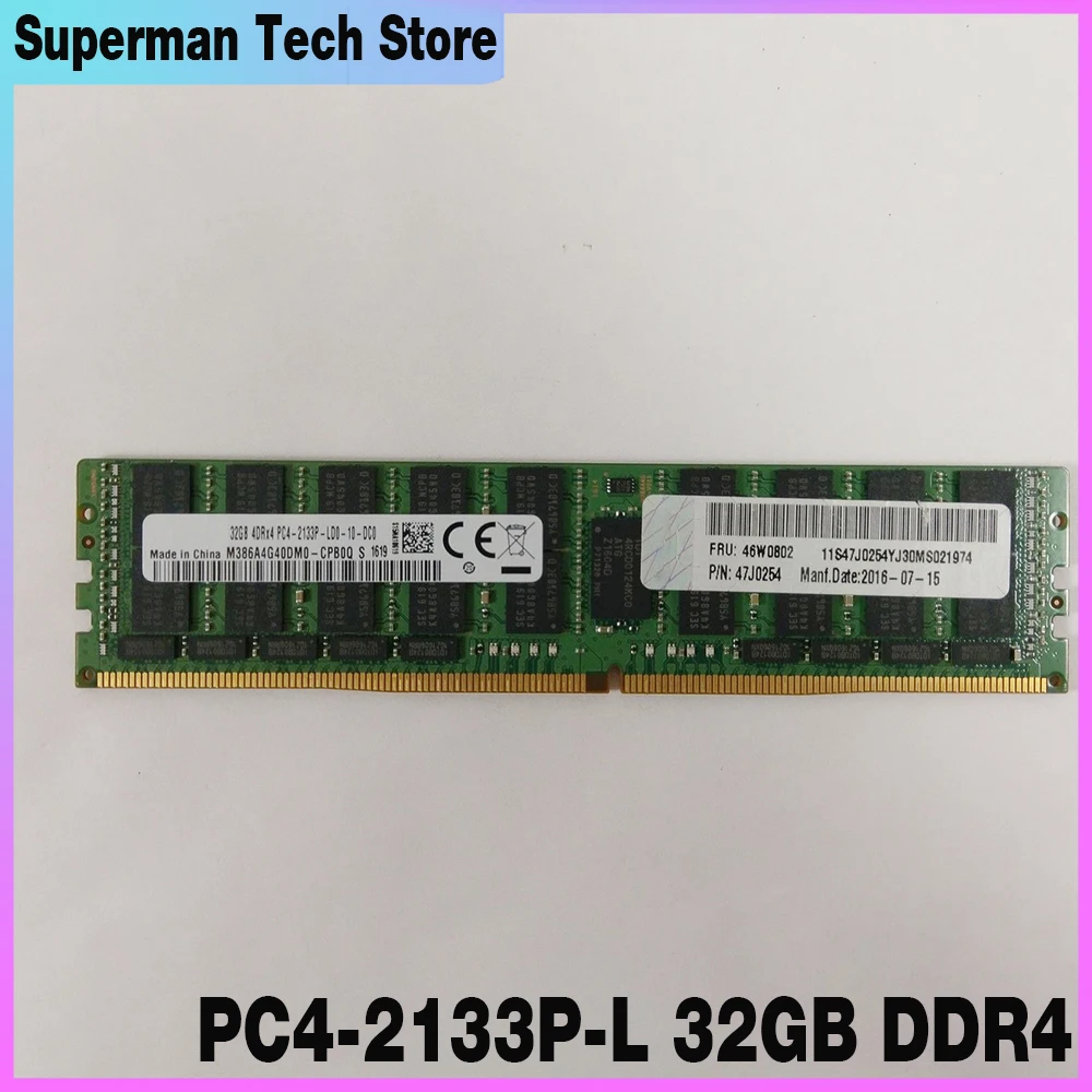 

For IBM RAM X3550 X3650 M5 46W0800 46W0802 47J0254 LRDIMM Server Memory High Quality Fast Ship PC4-2133P-L 32GB 4DRX4 DDR4